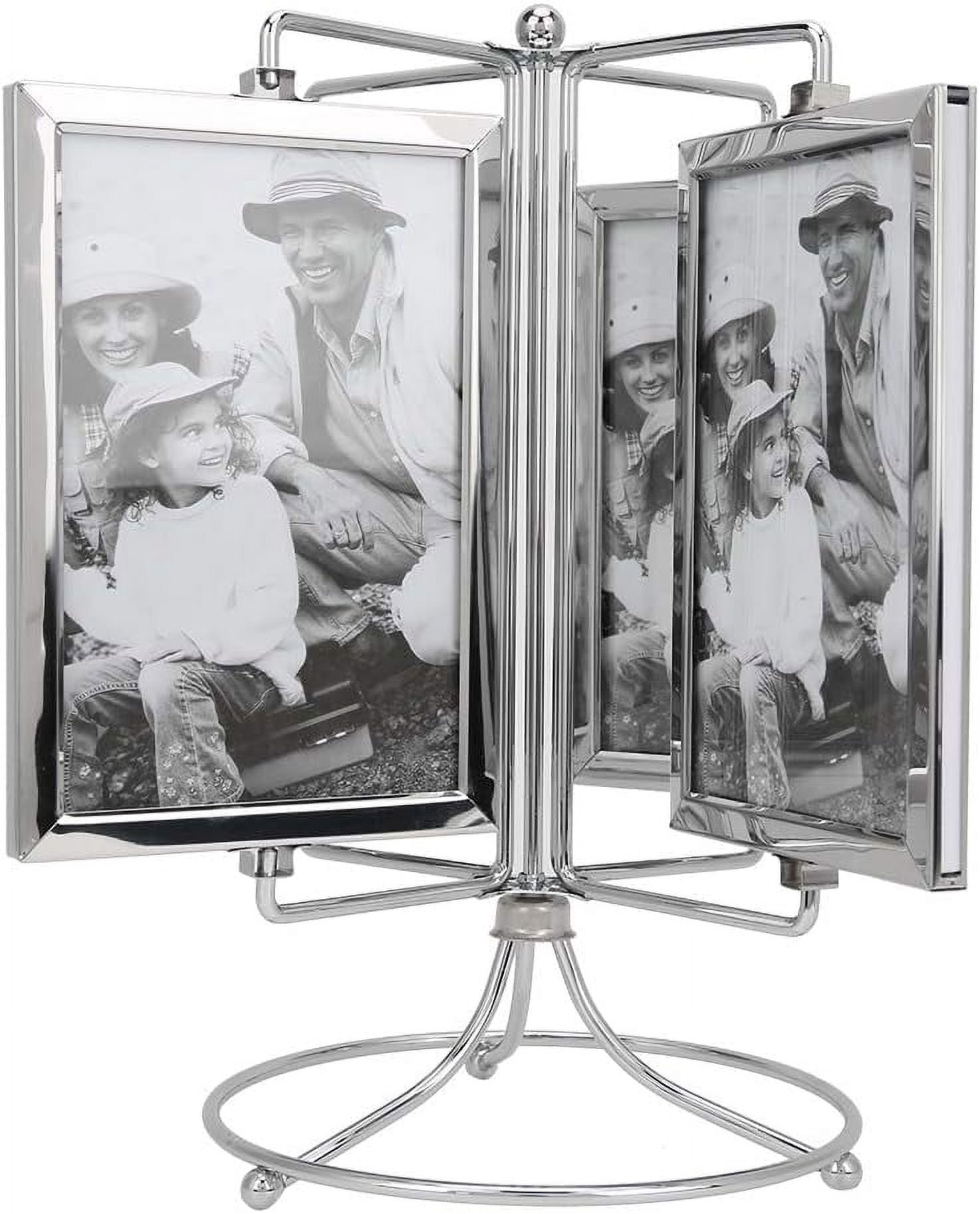Metal Photo Frame Home Rotating Picture Frame Vintage Retro Style Photo ...