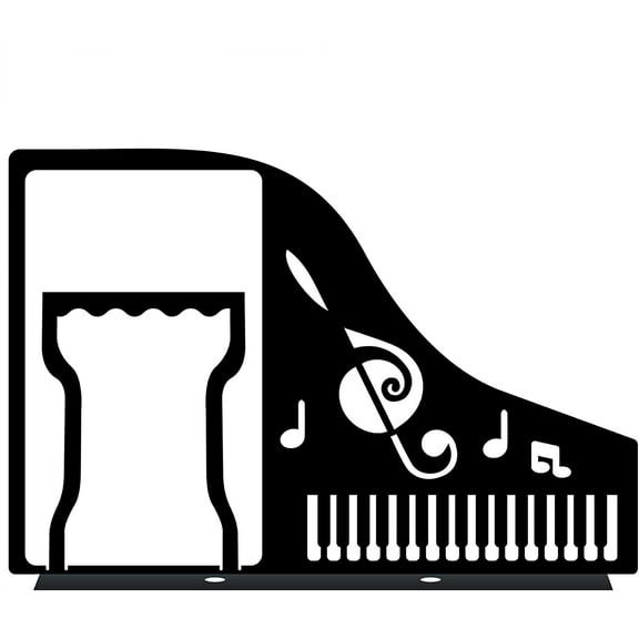 Metal Piano Vertical oto Frame Black Vintage 3 x 5 Horizontal Picture Frame Stand Organizer Modern Art for Desk Accessories Office Desktop Countertop Decorative Display Gift BlackDIY