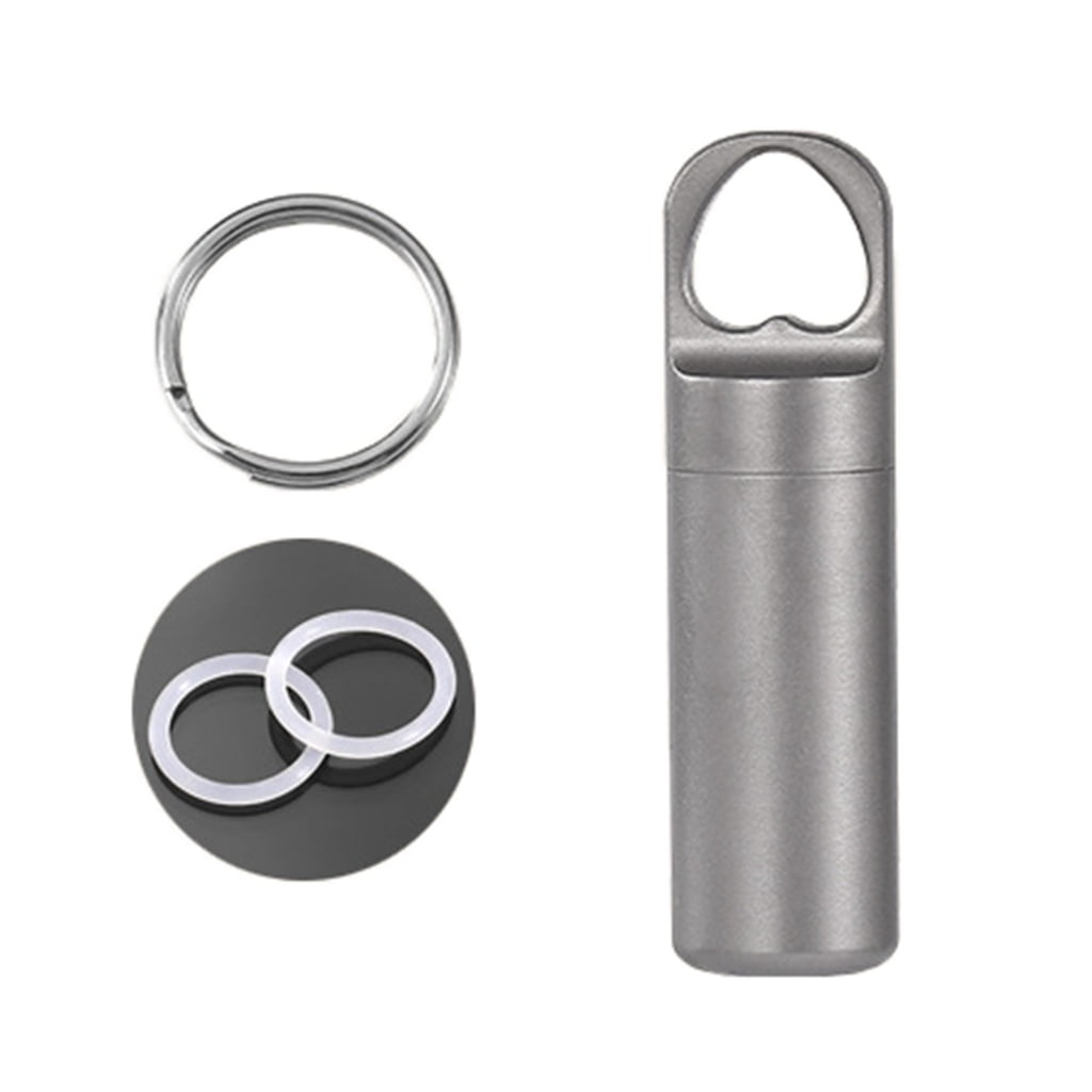 Metal Pills Box Waterproofs Box Case Keychains Holder Container Bottles ...