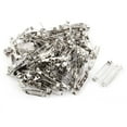 thumbnail image 1 of Metal  Pin Back Brooch Finding DIY Base Silver Tone 3cm Length 80pcs, 1 of 4