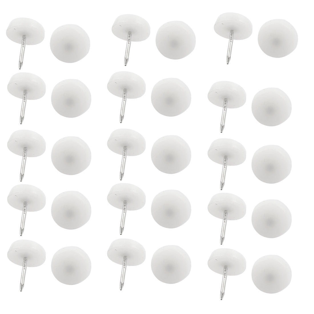 Metal Pin Domed Nails Furniture Slider Glides Cusion 14mm Dia 30PCS