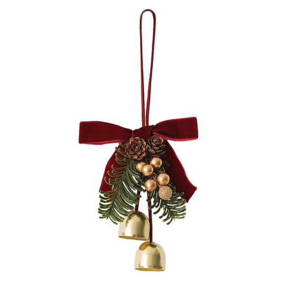 Metal Pinecone Hanging Ornament Set Gloss Accent Indoor Mantel Stair Window Traditional Winter Holiday Decor