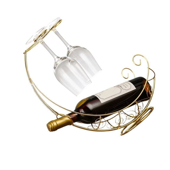Metal Pirate Boat Shape Wine Rack Glass Bottle Holder Perfect For Themed Parties