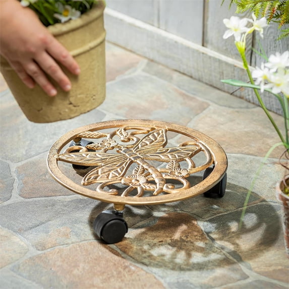 Metal Plant Caddy, Dragonfly