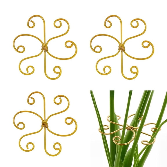 Metal Plant Climbing Stem Supports Kit for Garden Flower Stems, Reusable Growth Accessories Stakes for Indoor and Outdoor Plants