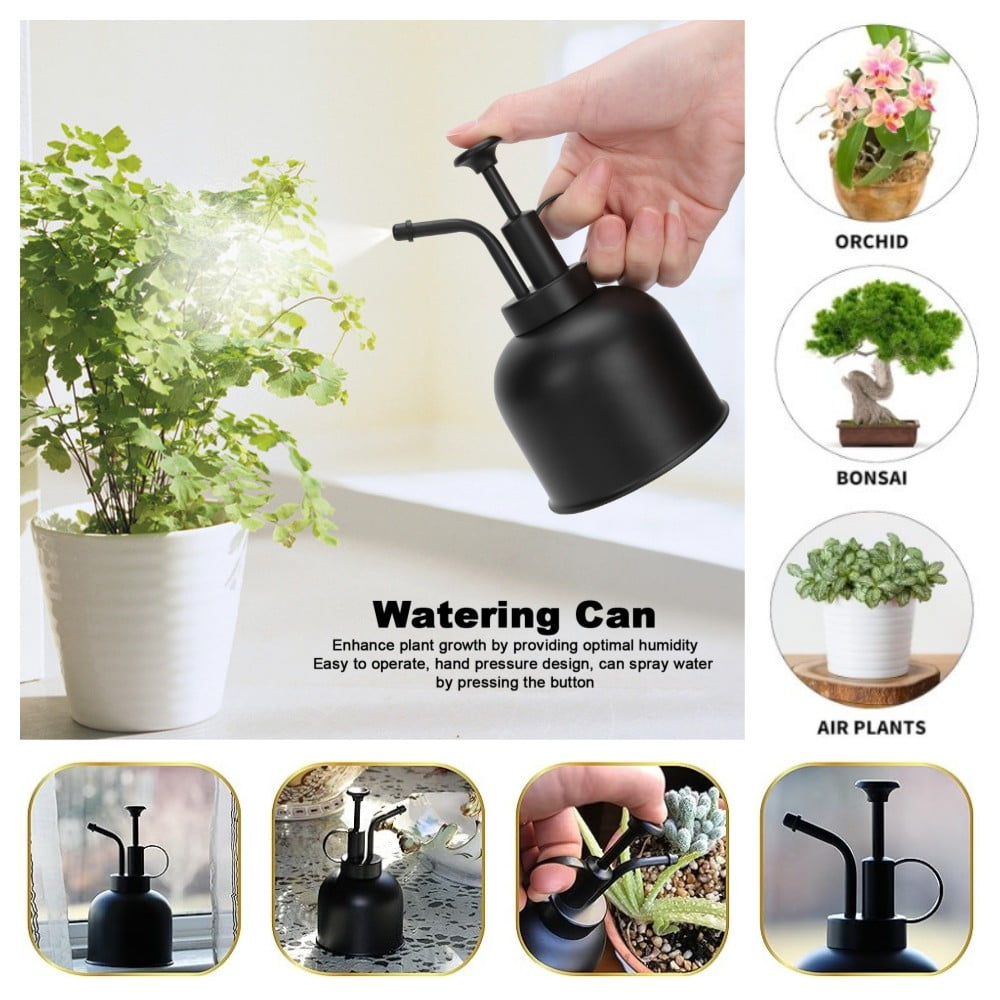 Metal Plant Mister 300ml Small Plant Mister Spray Bottle with Top Pump