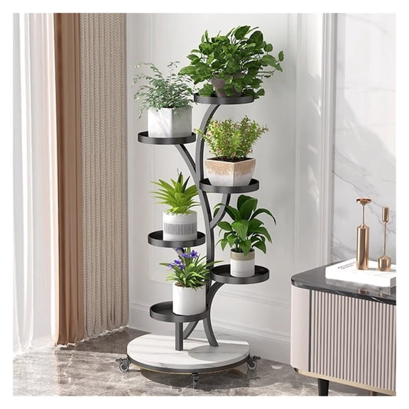Metal Plant Stand,6 Tier Multiple Plant Rack Shelf Organizer,Indoor Planter Display Shelving Unit for Patio Garden Corner Balcony Living Room