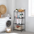 thumbnail image 1 of Metal Plant Stand Iron Flower Pots Holder Storage Shelf, Planter Display Rack Indoor and Outdoor Multiple Shoe Organizer for Garden Balcony Living Room Kitchen Bathroom (Black), 1 of 7