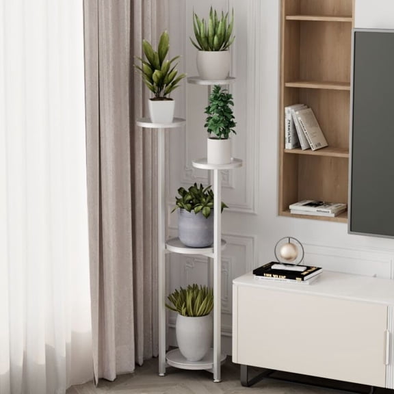 Metal Plant Stand, Multi-Layer Indoor Flower Stand - Corner Plant Shelf Flower Pot Holder Tall Planter Holder Plant Shelf Rack For Patio Living Room Balcony Office