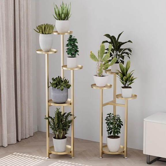 Metal Plant Stand Multi-Tier Indoor Corner Plant Shelf Tall Tiered Display Rack
