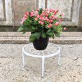 thumbnail image 1 of Metal Plant Stands for Flower Pot, Heavy Duty Iron Potted Stand Holder, Indoor Outdoor Rustproof Metal Planter Container Round Supports Display Rack white 24*13cm, 1 of 9
