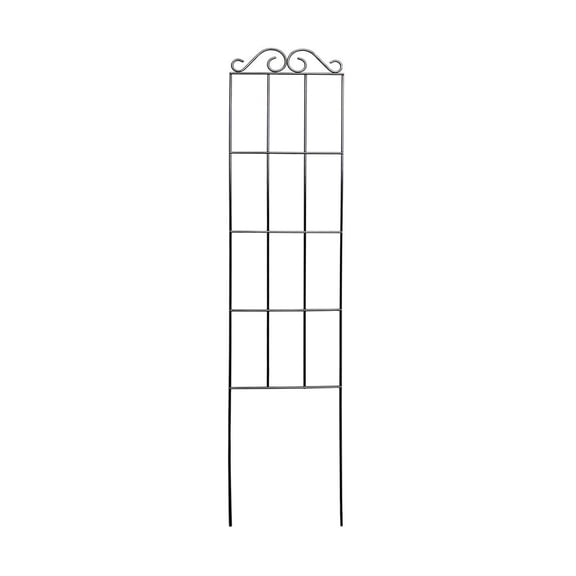 Metal Plant Support Trellis - Heavy-Duty Rustproof Climbing Trellis for Clematis, Ivy, Beans; Easy Push-In Design for Indoor/Outdoor Gardens Green