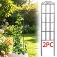 thumbnail image 1 of Metal Plant Trellis, Easy Install for Home Outdoor, Plant Support Climbing Stand - 2Pcs Climbing Rack, Easy To Install Metal Garden Trellis for Home Outdoor, 50X15cm, Kingtowag, 1 of 8