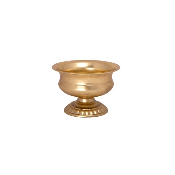 Metal Planter Gold-6.50"H