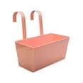 thumbnail image 1 of Metal Planter, Planter, Black Planter, Balcony Railing Planter, 14X6 In, Pink Finish, Deck Railing, 1 Pc, 1 of 6