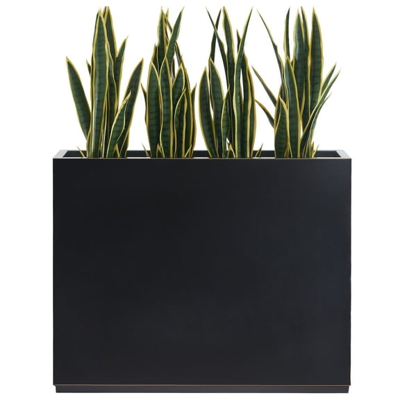 Metal Planter for Outdoor Plants 38Lx10Wx30H inches Tall Divider Planter Box 48.8lb Black