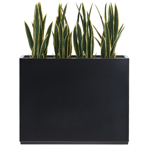 Metal Planter for Outdoor Plants 38Lx10Wx30H inches Tall Divider Planter Box 48.8lb Black