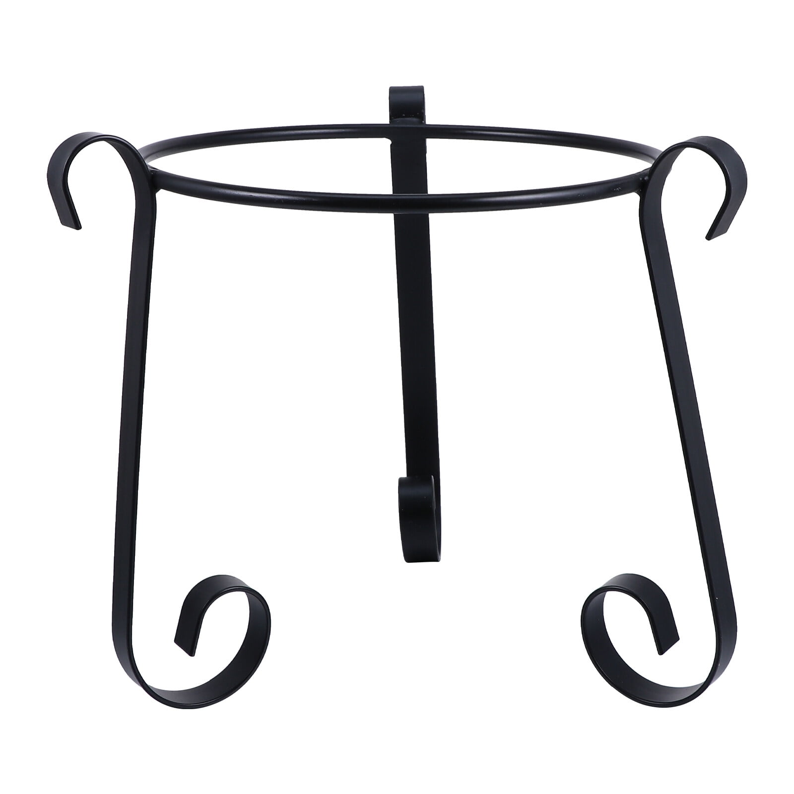 Metal Plants Stand Flowerpot Holder Metal Gazing Ball Stand Outdoor Garden Gazing Globes (Black