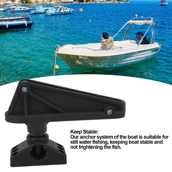 Metal & Plastic Boat Anchor Lock Mount Kit with Hardware for Kayak Surfboard - Holds Up to 1/2 Inch Rope