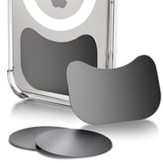 Metal Plate for Phone Magnet, Universal Steel Plate With 3M Adhesive Backing for Car Magnetic Mount Cell Phone Holder, Replacement Mounting Disc Stick On Case Back 4 Pack Black Rectangle & Round