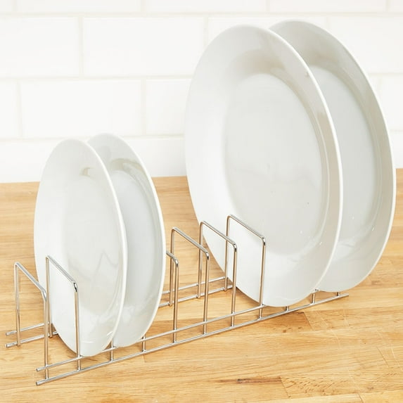 Metal Plate Rack - Drying Dish Rack for Counter - Cabinet Eatery Organization