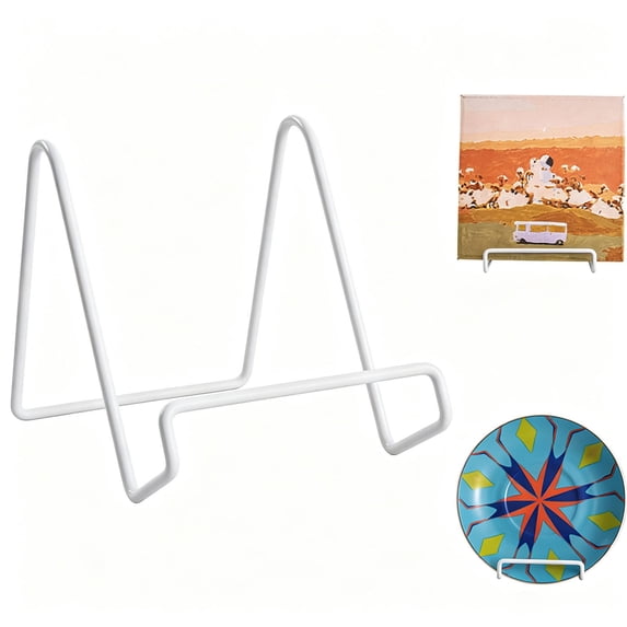 Metal Plate Stands for Display,Premium Decorative Metal Plate Holders,Plate Holder Pictures Frame Easel Display Stand,Multi-Use Tabletop Display for Display Photo Frames Plates Book Plaque