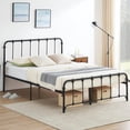 thumbnail image 1 of Metal Platform Bed Frame with Headboard and Footboard, Full Size Heavy Duty Steel Slat Mattress Foundation with Storage, No Box Spring Needed, Tool-Free Easy Assembly, Black, 1 of 7