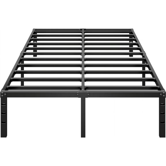 Metal Platform Bed Frame Tall,No Box Spring Needed,Bed with Heavy Duty Strong Support Slats,Easy to Assemble,Black