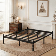 Apextella 12 in Queen Heavy Duty Metal Platform Bed Frame, Anti-Shake, Anti-Slip, No Box Spring Needed, Underbed Storage, Black