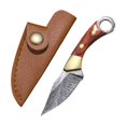 thumbnail image 1 of Metal Pocket Carving Knife, Red Wood Handle Keychain Tool, High End Wood Handle Outdoor Tool Keychain, Pocket Hollow Carving Knife for Men, Practical Edc Accessory, by Goohae, 1 of 6