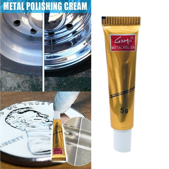 Metal Polish and Cleaner Paste, Also Works on Plastic, Fiberglass, Aluminum, Jewelry, Sterling Silver - Headlight Restoration and Rust Remover (Set of 3pcs)
