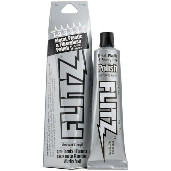 Metal Polish Paste - 1.76oz USA-Made Polish for Solid Chrome, Stainless Steel, & Aluminum - Non-Abrasive for Light Oxidation - Requires Manual Buffing - Not for Plated/Coated Surfaces (1 Pack)