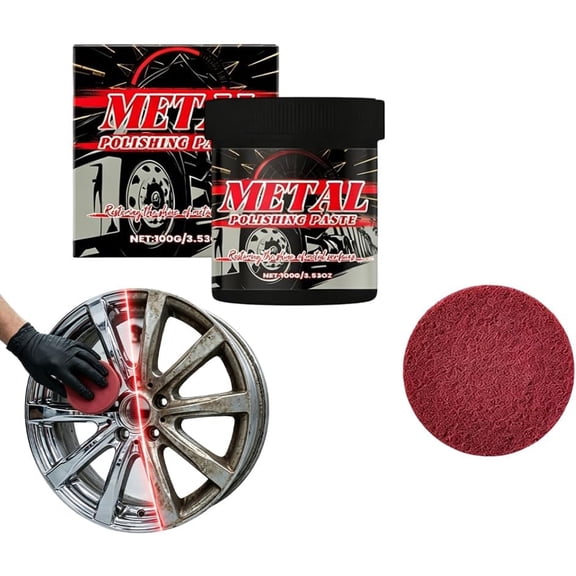 Metal Polish Paste for Cars with Sponge Applicator1pc