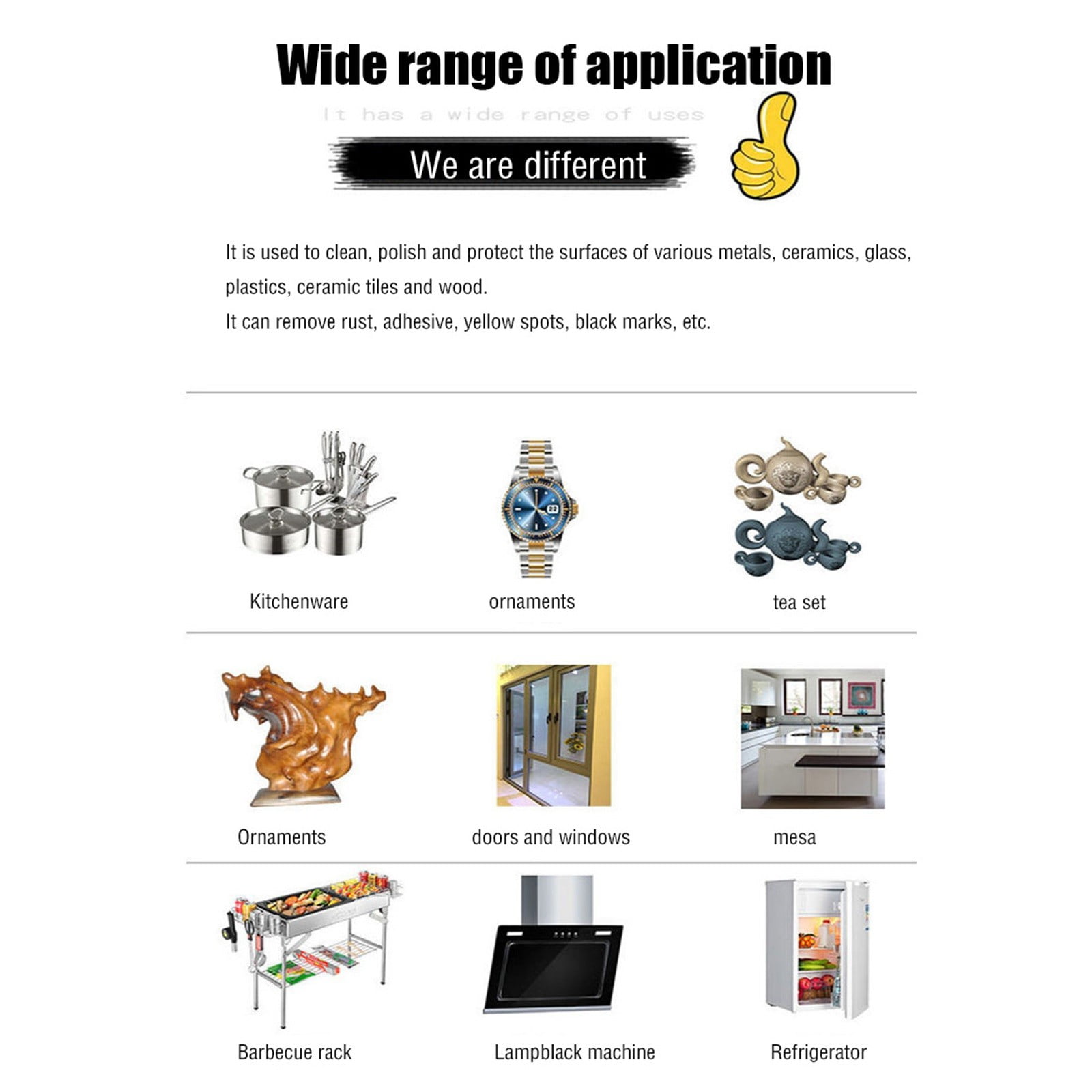 Metal Polish ,Stainless Steel/Silver//Brass Polish Cleaner 2k Clear