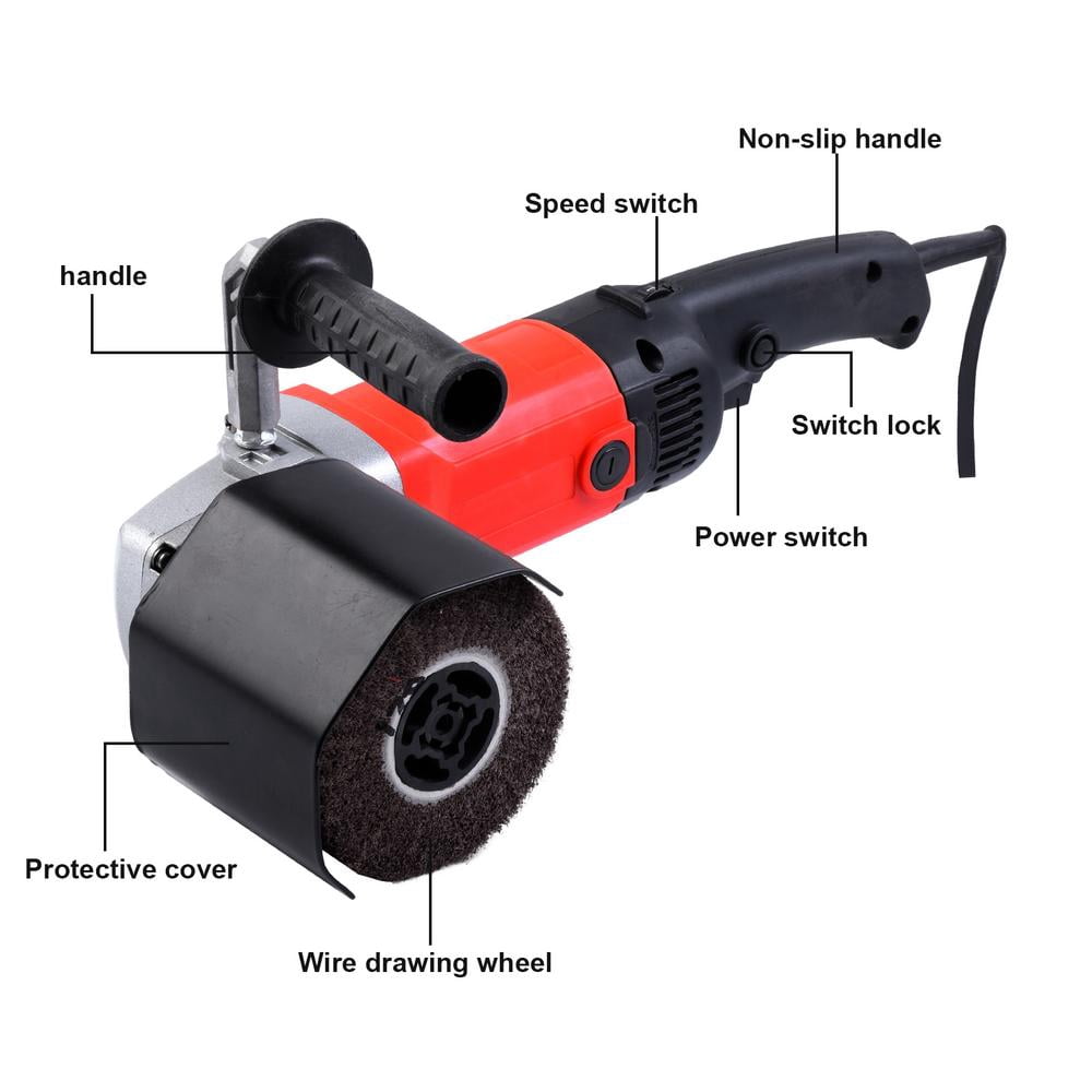 Metal Polisher 1400W Electric Wheel Sander Polisher 500-3000 RPM Burnishing Polishing Tool for Wood Metal Stainless Steel Polishing Sanding Wood