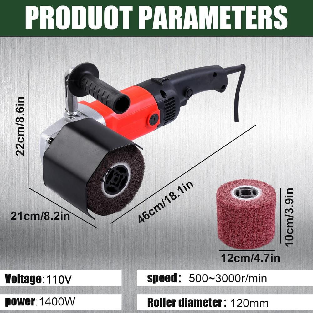 Metal Polisher 1400W Electric Wheel Sander Polisher 500-3000 RPM Burnishing Polishing Tool for Wood Metal Stainless Steel Polishing Sanding Wood