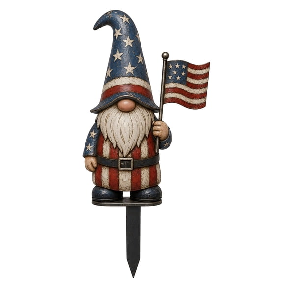 Metal Porch Decor Statues Decor Independence Day Patriotic Metal Garden Stake Red White Blue Outdoor Yard Decor for 4th