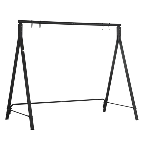 Metal Porch Swing Stand - Heavy Duty Swing Frame 528 LBS Capacity - Hanging Chair Stand for Backyard, Patio, Lawn - Black