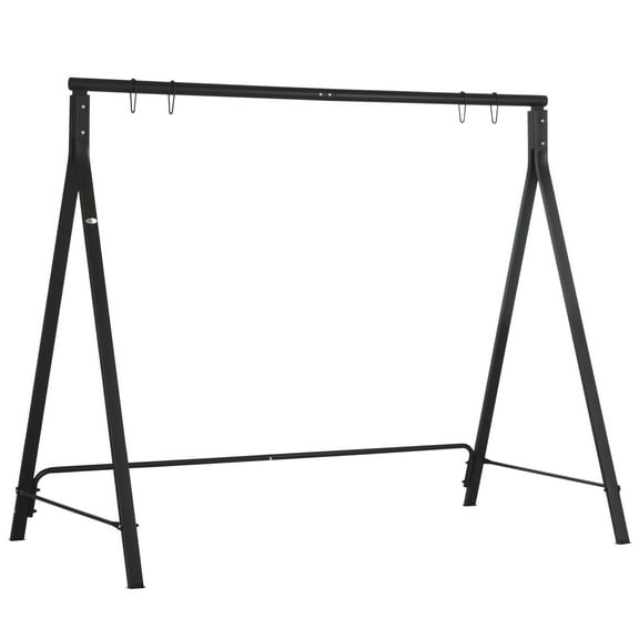 Metal Porch Swing Stand, Heavy Duty Swing Frame, Hanging Chair Stand Only, 528 LBS Weight Capacity, for Backyard, Patio, Lawn, Playground, Black