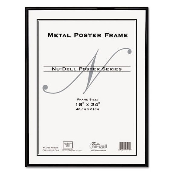 Metal Poster Frame, Plastic Face, 18 X 24, Black | Bundle of 10 Each