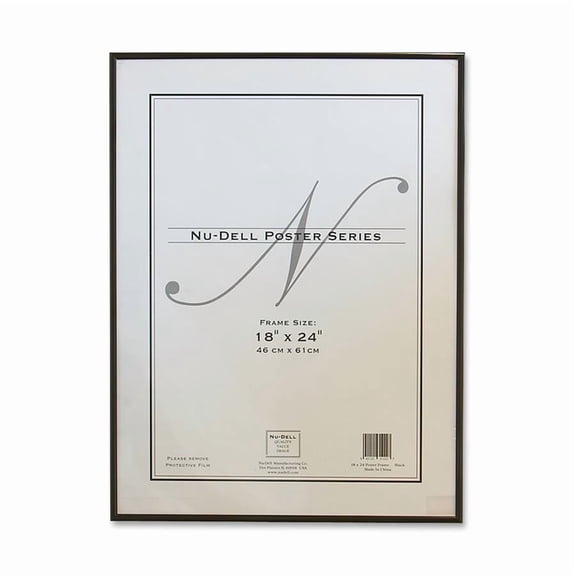 Metal Poster Frame, Plastic Face, 18 X 24, Black | Bundle of 5 Each