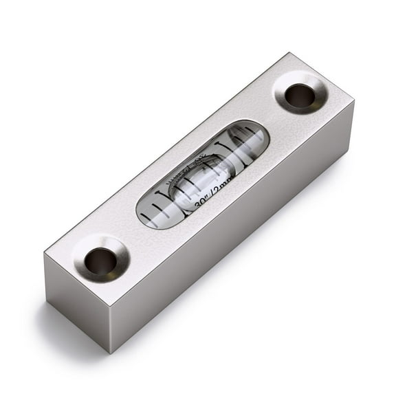 Metal Precision Level, Glass Vial, Spirit Bubble Level, Accurate, Clear, 58mm x 14mm, (2 5/16 x 9/16 in)