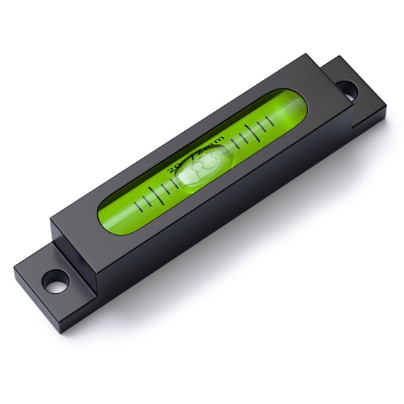 Metal Precision Level, Glass Vial, Spirit Bubble Level, Accurate, Green, 79mm x 15mm, (3 1/8 x 5/8 in)