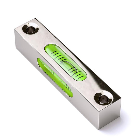 Metal Precision Level, Stainless Steel, Glass Vial, Spirit Bubble Level, Green, 75mm (2 61/64 in)