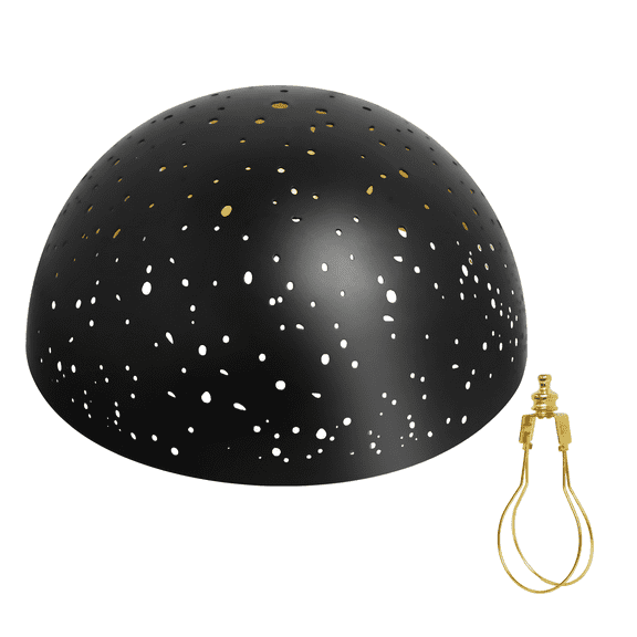 Small Metal  Dome Lamp Shap Bulb Cover,  SWAIFDEE Ceiling Light Bulb Cover For Bare  Bulb 4”x 8” Decorative Dome Cover, Single Pack, Sky Light Shades For Ceiling