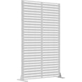 thumbnail image 1 of Metal Privacy Screen, 6FT Outdoor Privacy Screen, Freestanding Privacy Screen with Stable Base, Outdoor Privacy Fence for Patio, Garden, Balcony and Backyard, 1 of 7