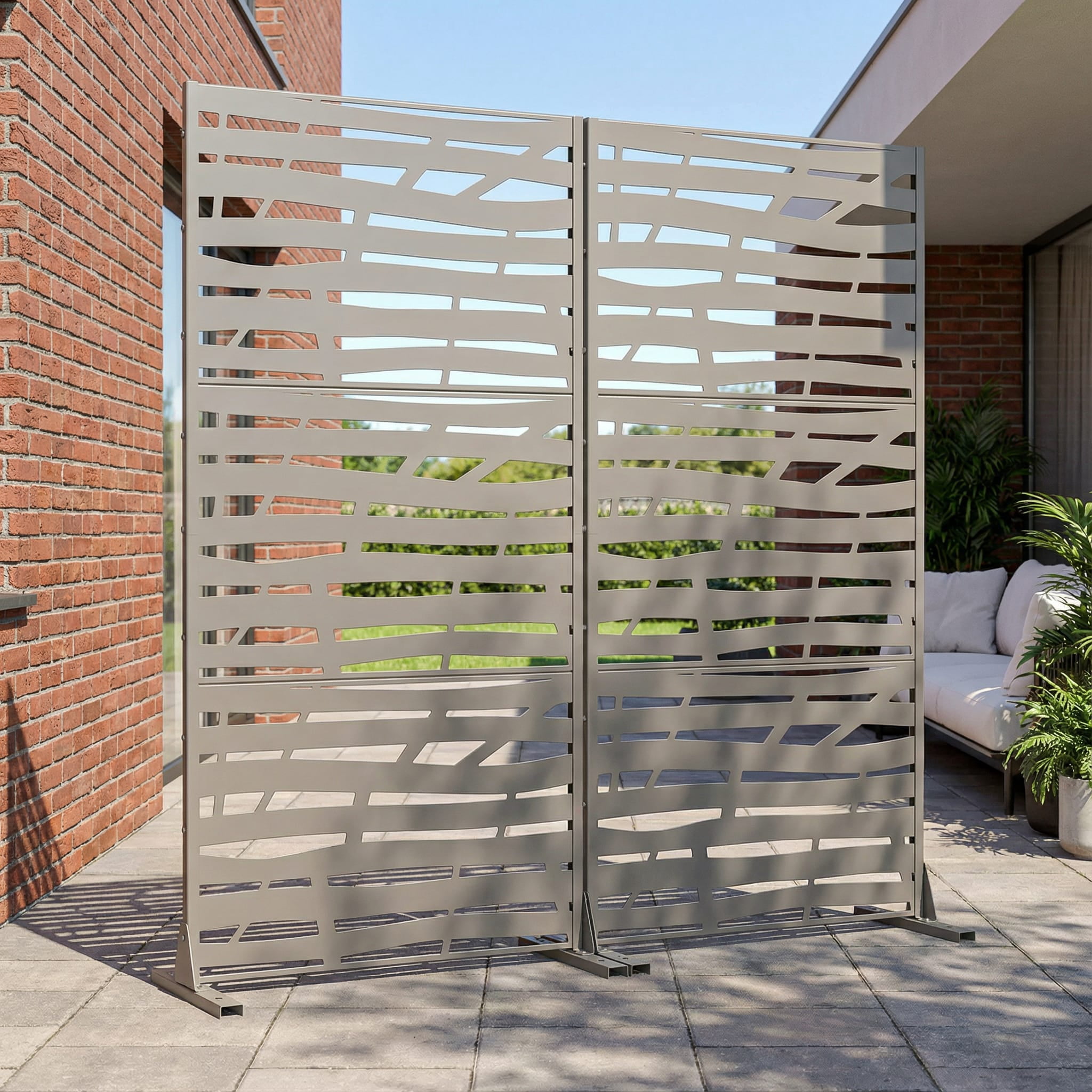 Metal Privacy Screen Fence Panel with Stylish Pattern