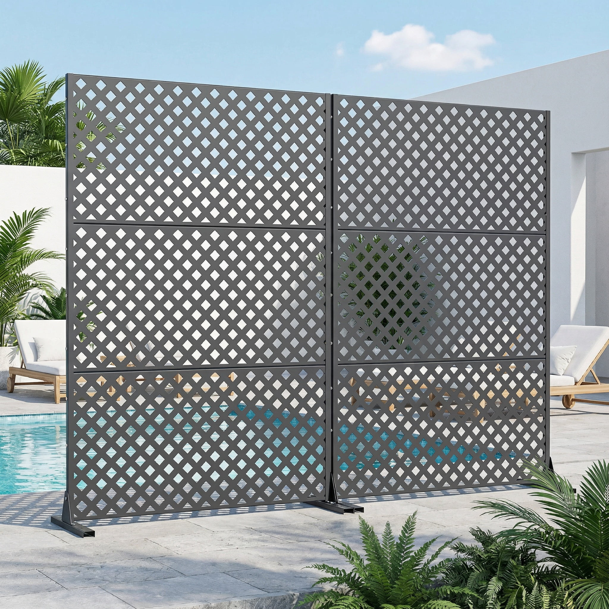 Metal Privacy Screen Fence Panel with Stylish Pattern
