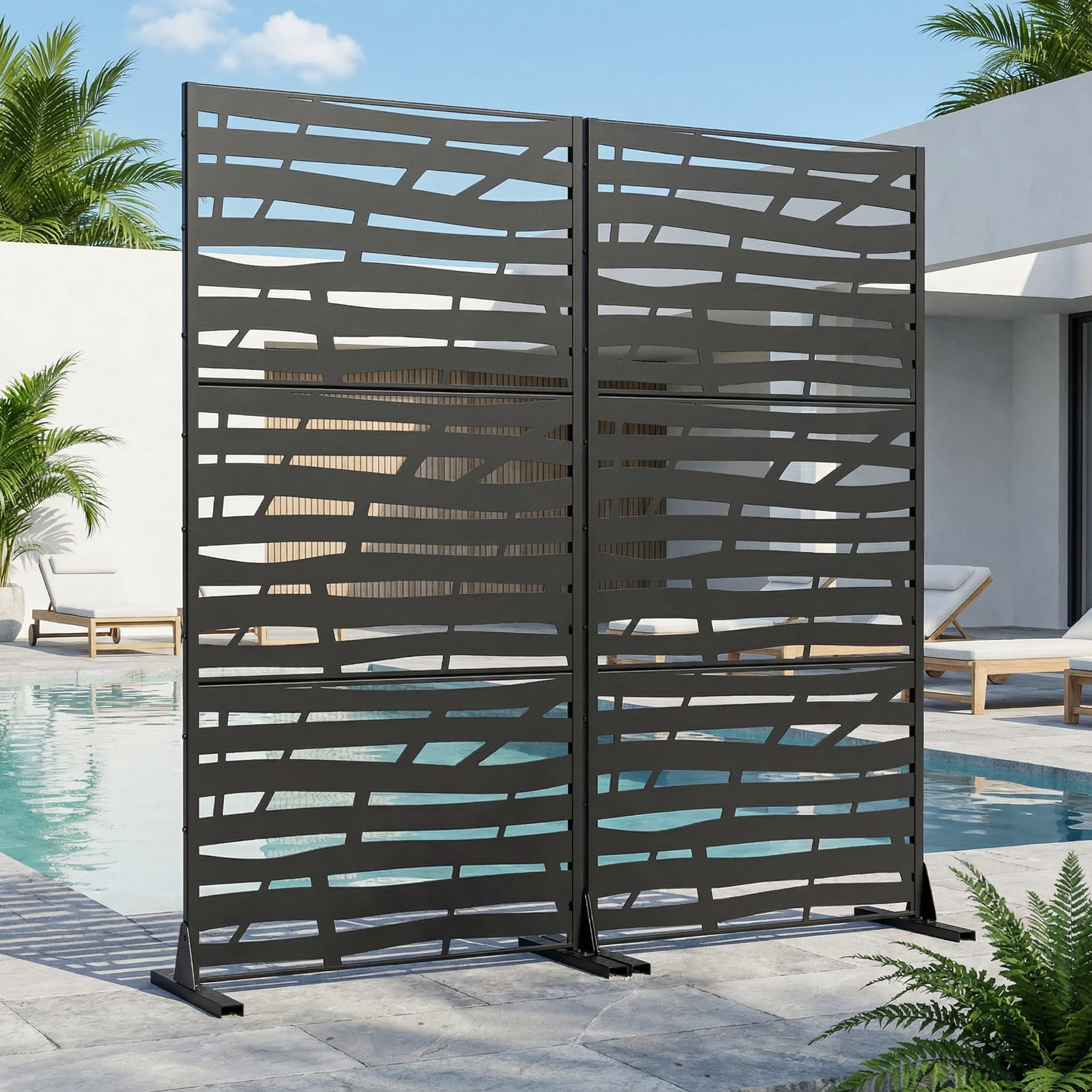 Metal Privacy Screen Fence Panel with Stylish Pattern
