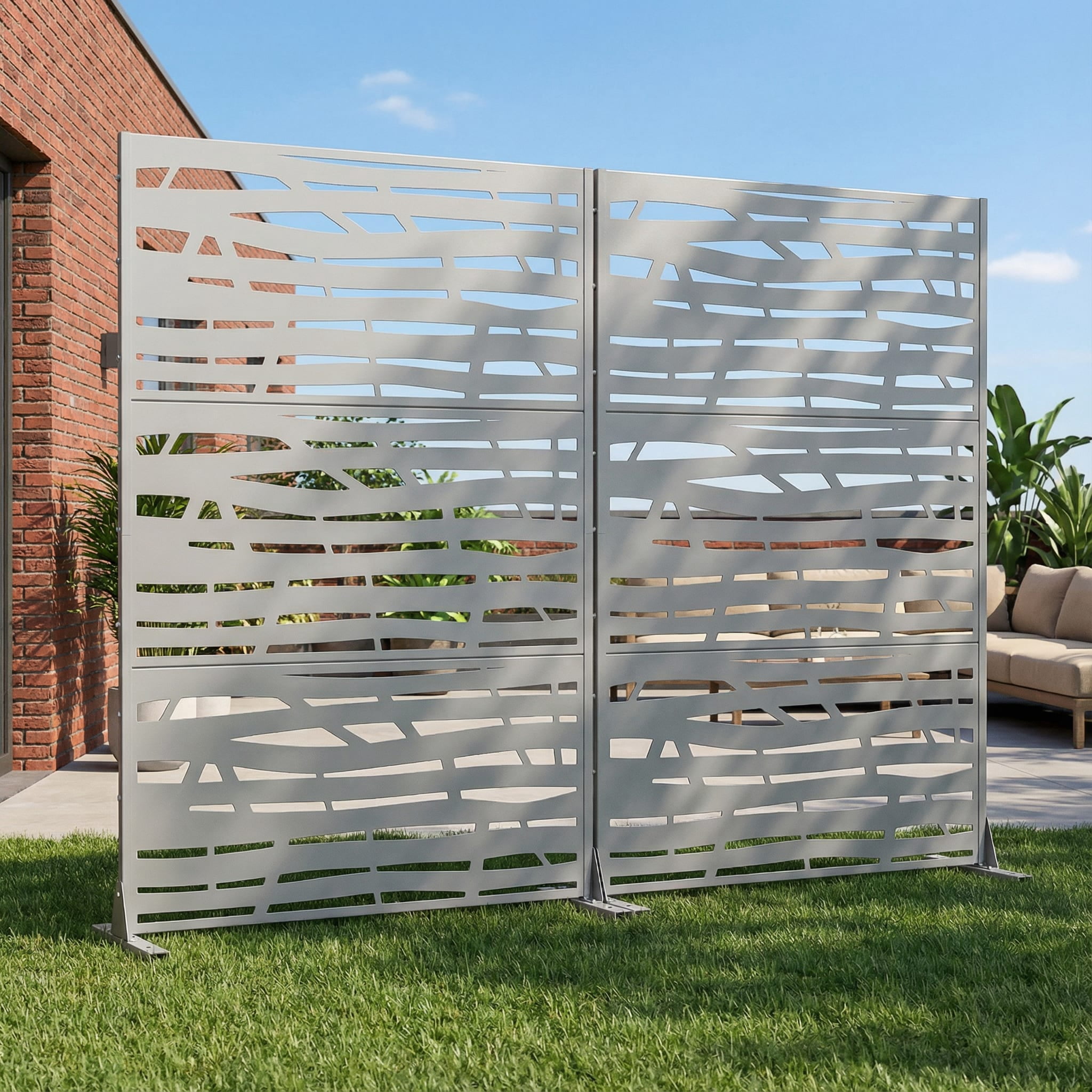 Metal Privacy Screen Fence Panel with Stylish Pattern